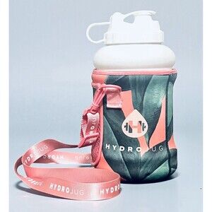 Hydrojug 73oz 2.2L Water Bottle With Tropical Floral Neoprene Sleeve With Strap